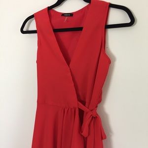 Soloiste coral wrap scarf hem dress S